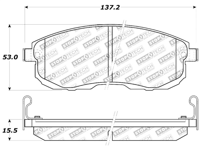 Stoptech 309.08151 | StopTech Sport Brake Pads Nissan Cube, Front; 2009-2014