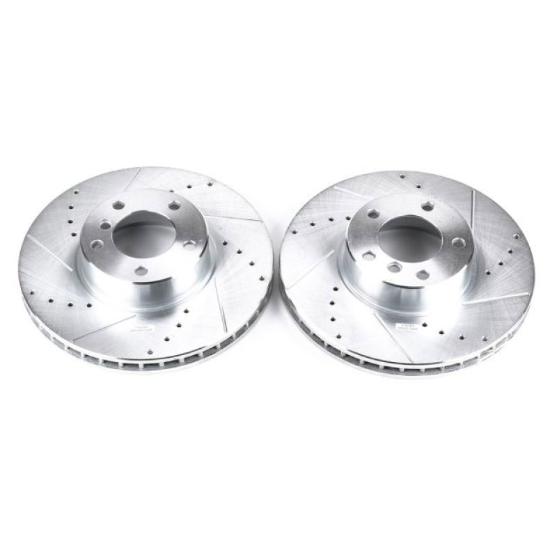 PowerStop ebr661xpr | Power Stop 01-03 BMW 530i Front Evolution Drilled & Slotted Rotors - Pair; 2001-2003