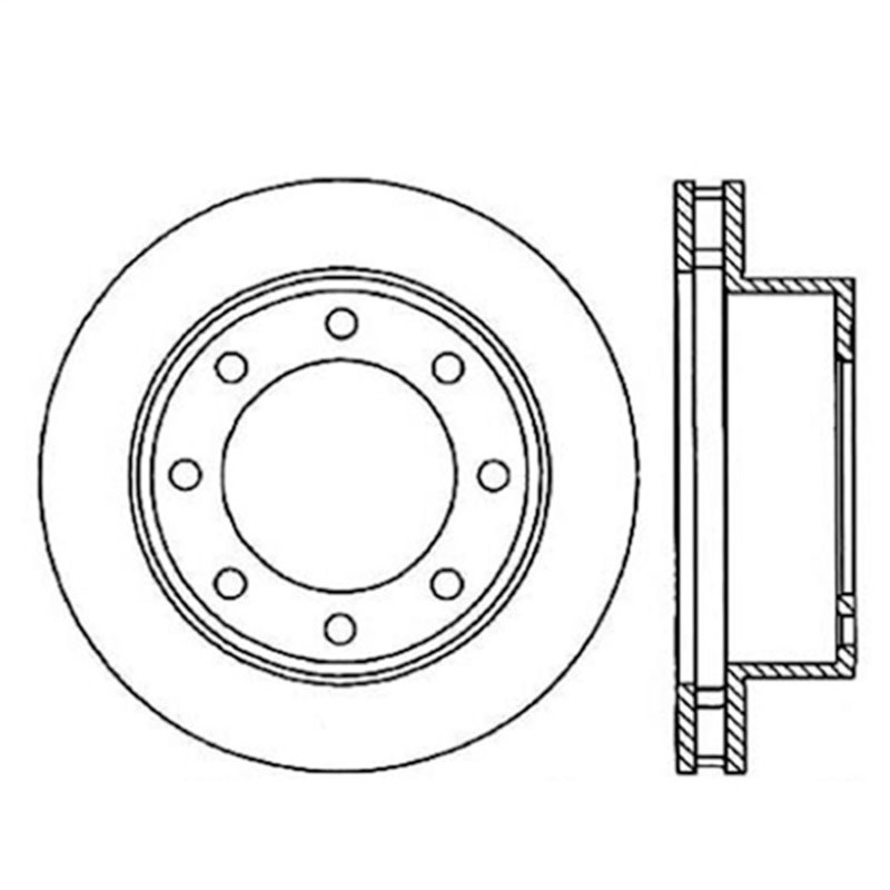 Stoptech 126.65086CSR | StopTech Ford Excursion Sport Slotted Cryo Brake Rotor, Front Right; 2000-2005