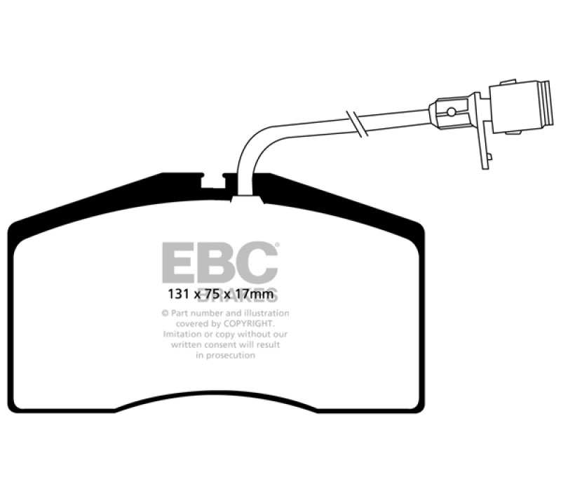 EBC dp41327r | 01-03 Audi S8 4.2 Yellowstuff Front Brake Pads; 2001-2003