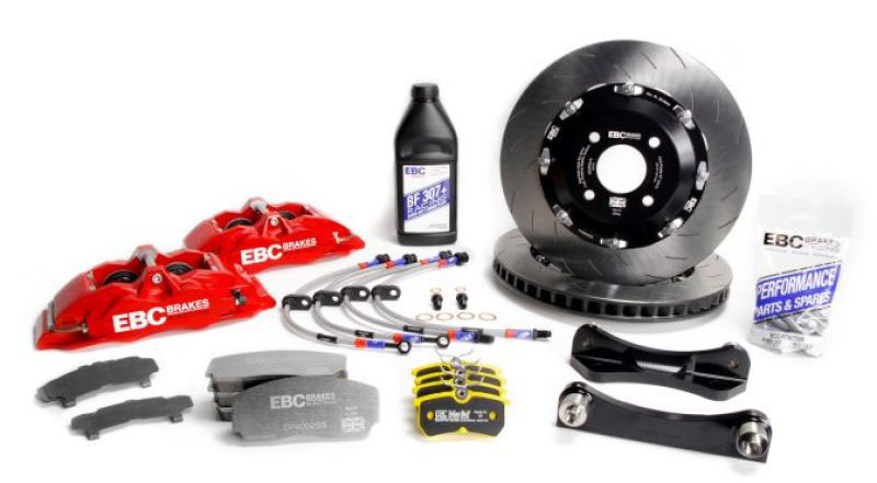 EBC bbk013red1 | Racing 00-07 BMW M3 (E46) Red Apollo-4 Calipers 355mm Rotors Front Big Brake Kit; 2000-2007