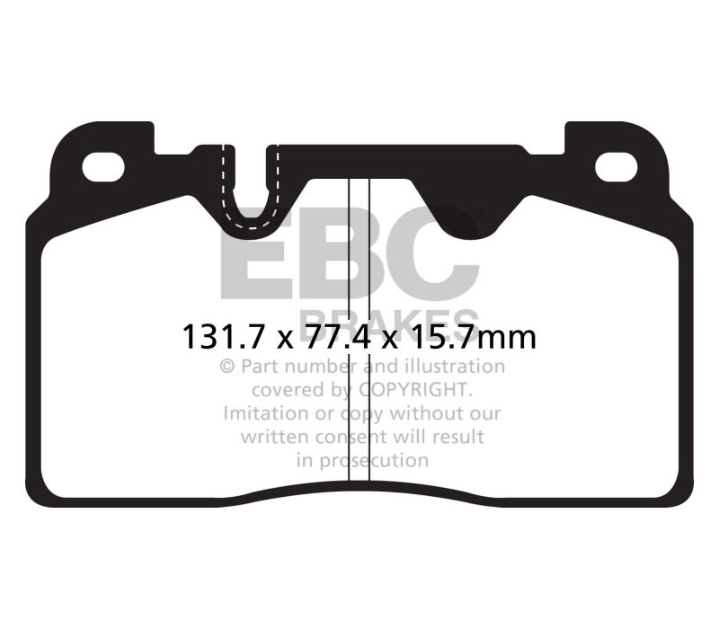 EBC dp22168 | 12+ Audi Q5 2.0 Turbo (Brembo) Greenstuff Front Brake Pads; 2012-2023