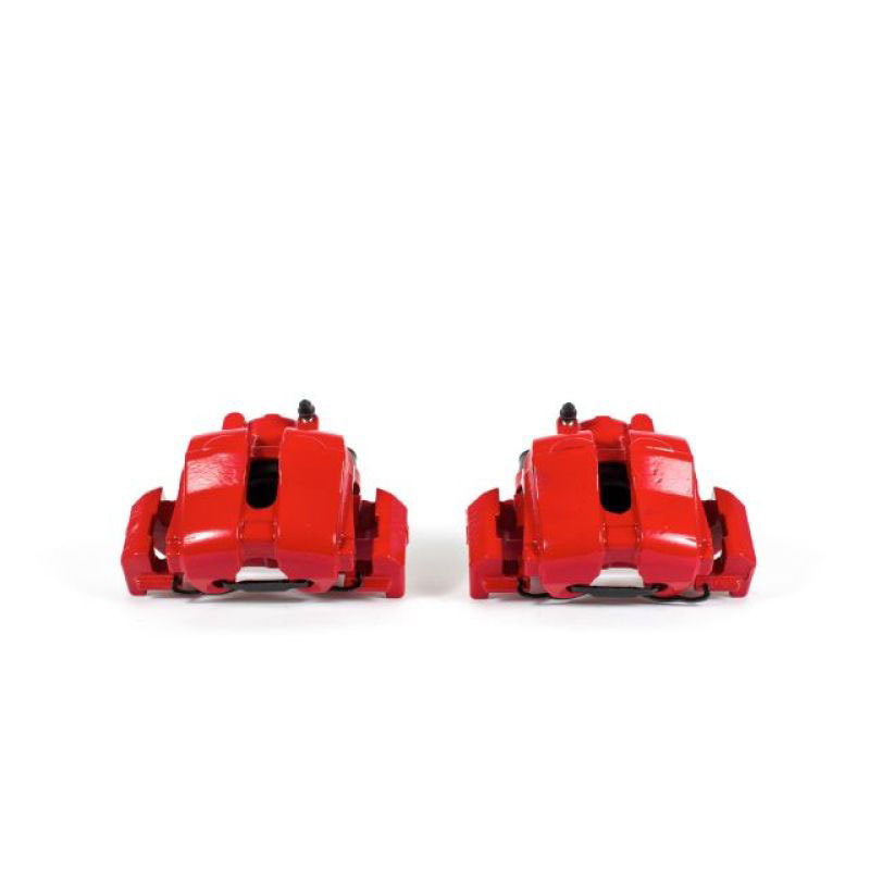 PowerStop s4916 | Power Stop 05-06 Ford Escape Front Red Calipers w/Brackets - Pair; 2005-2006