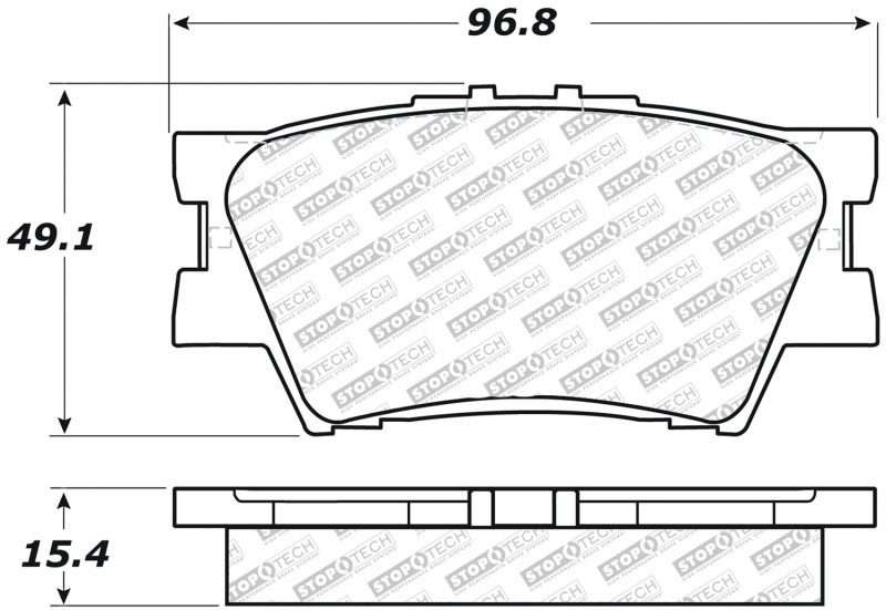 Stoptech 305.12120 | StopTech Street Select Brake Pads Lexus ES350, Rear; 2007-2015