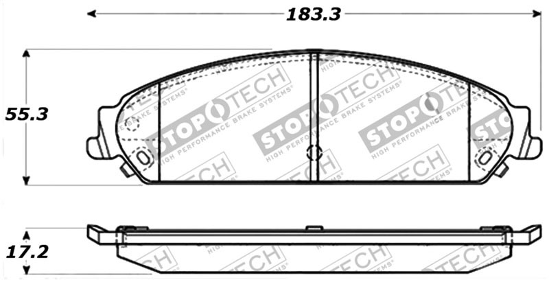 Stoptech 309.10580 | StopTech Sport Brake Pads Dodge Magnum Vented Rear Disc, Front; 2005-2008