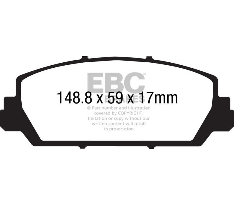 EBC dp21896 | 12+ Acura RDX 3.5 Greenstuff Front Brake Pads; 2012-2023