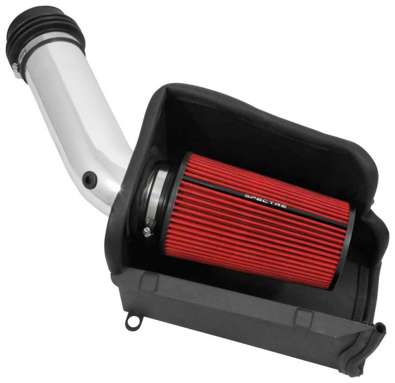 Spectre 9059 | 94-97 Ford SD 7.3L DSL Air Intake Kit - Polished w/Red Filter; 1994-1997