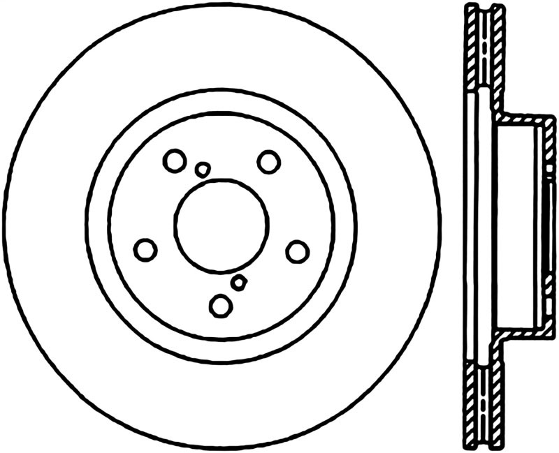 Stoptech 120.47012CRY | StopTech Subaru Legacy Premium Cryostop Rotor, Front; 1990-2005