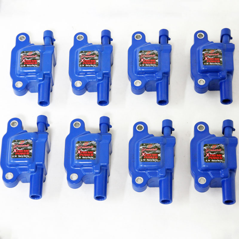 Granatelli Motor Sports 28-0513-cpb | Granatelli 05-13 GM LS1/LS2/LS3/LS4/LS5/LS6/LS7/LS9/LSA Hi-Perf Coil Packs - Blue (Set of 8); 2005-2013