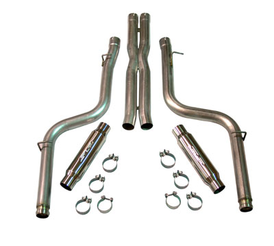 SLP D31026 | Loudmouth Exhaust Challenger SRT-8 Cat-back System use w/stock exhaust manifolds; 2008-2013