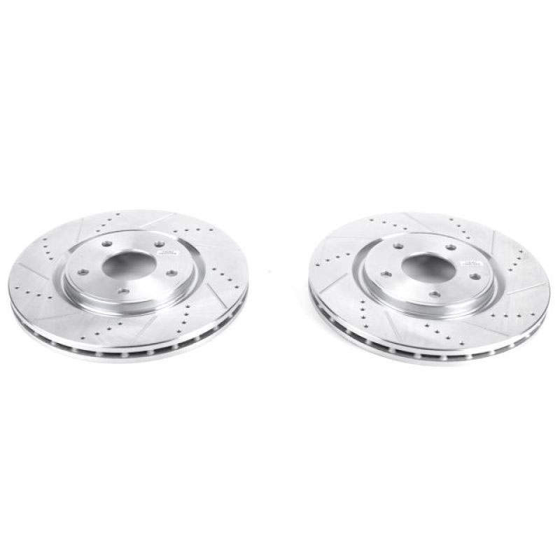 PowerStop ar83081xpr | Power Stop 17-19 Chrysler Pacifica Front Evolution Drilled & Slotted Rotors - Pair; 2017-2019