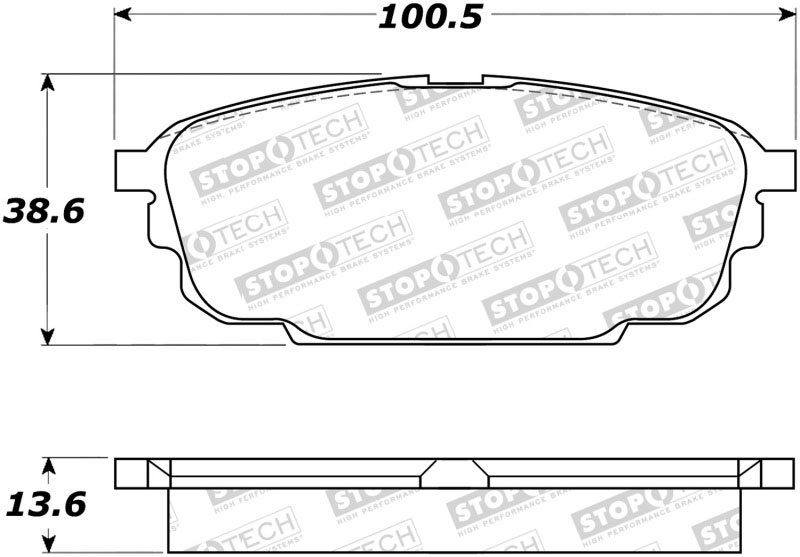 Stoptech 308.08920 | StopTech Street Brake Pads Mazda Protege5, Rear; 2002-2003