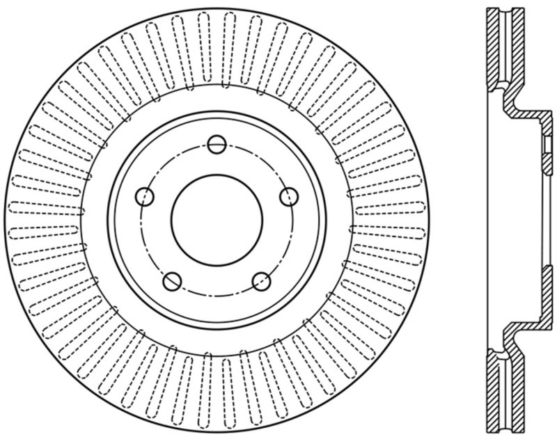 Stoptech 126.42120SL | StopTech Infiniti Q50 Sport Slotted Brake Rotor, Front Left; 2014-2015