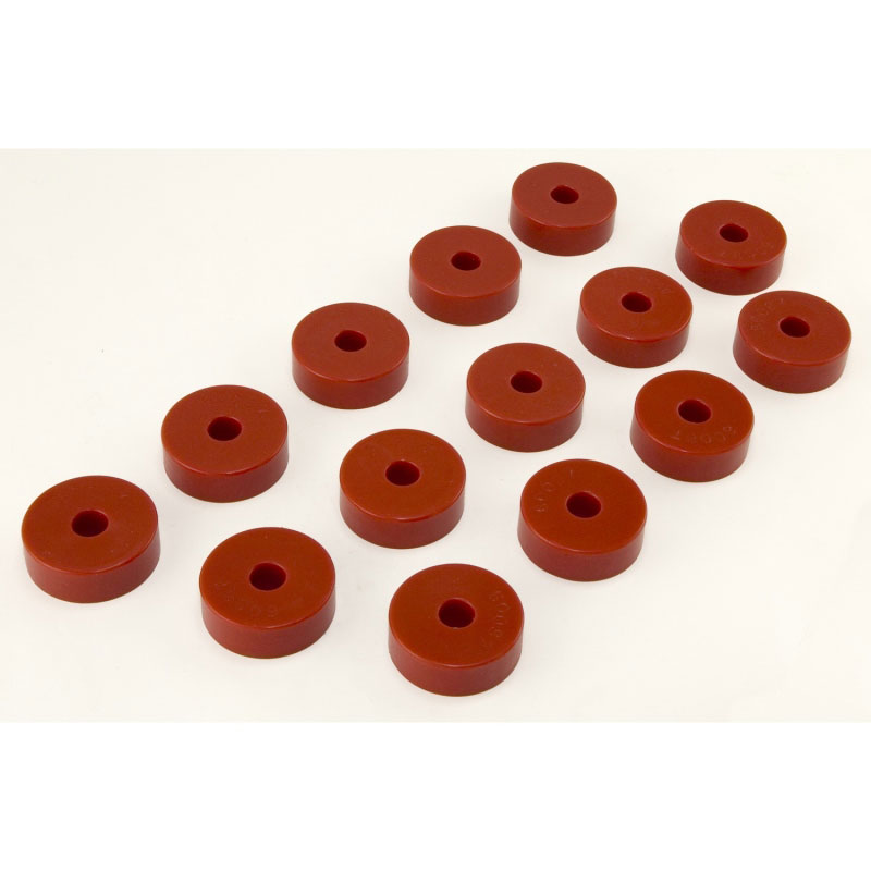 Rugged Ridge 18351.01 | Body Mount Kit Red 55-73 CJ 14 Pieces; 1955-1973