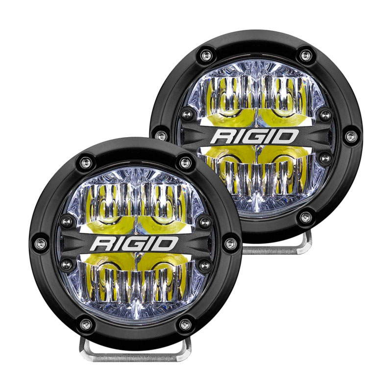 Rigid Industries 36117 | 360-Series 4in LED Off-Road Drive Beam - White Backlight (Pair)