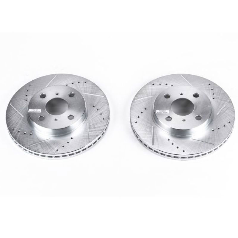 PowerStop jbr1110xpr | Power Stop 04-06 Scion xA Front Evolution Drilled & Slotted Rotors - Pair; 2004-2006