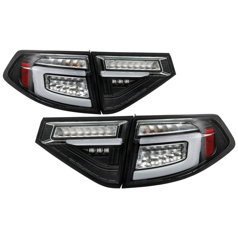 SPYDER 5086730 | Spyder 08-14 Subara Impreza WRX Hatchback LED Tail Lights Seq Signal Black ALT-YD-SI085D-SEQ-BK; 2008-2014