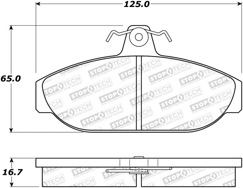 Stoptech 308.05650 | StopTech Street Brake Pads Volvo 740 Girling, Front; 1985-1991