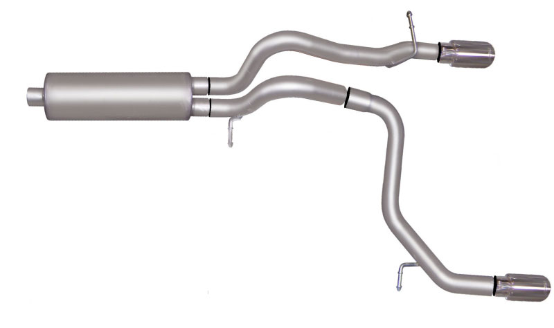 Gibson 612701 | 08-10 Hummer H3 Alpha 5.3L 2.5in Cat-Back Dual Split Exhaust - Stainless; 2008-2010