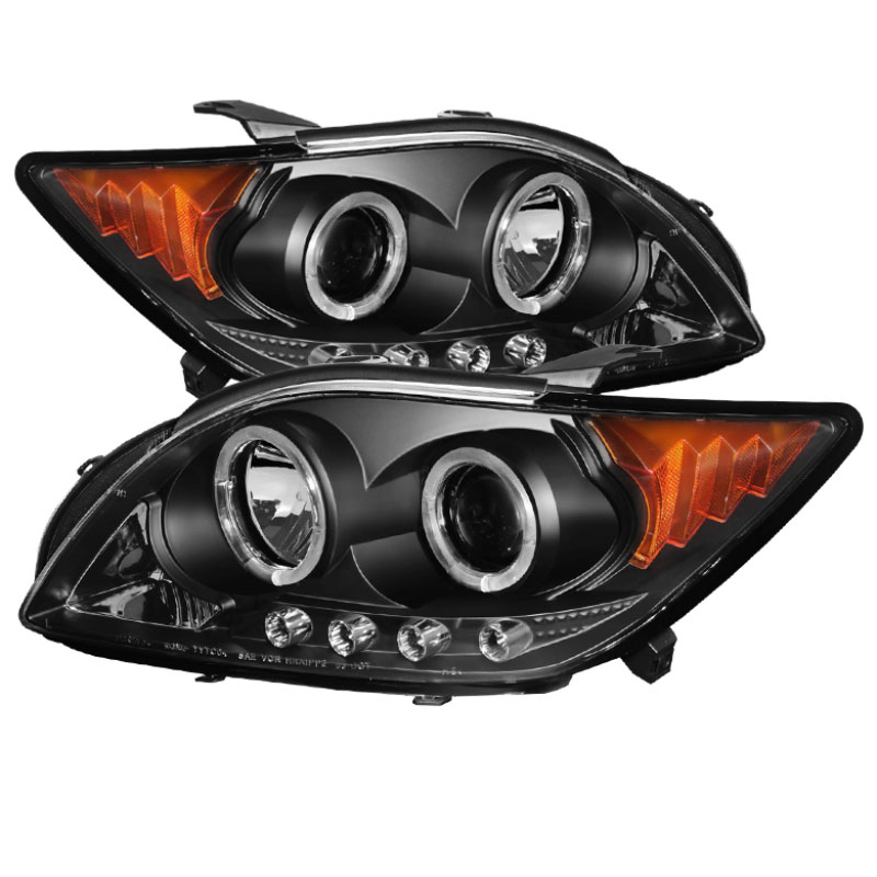 SPYDER 5073303 | Spyder Scion TC Projector Headlights - LED Halo -Replaceable LEDs - Black - High H1 (Included) - Low (Included) - (PRO-YD-TTC08-HL-BK); 2008-2010