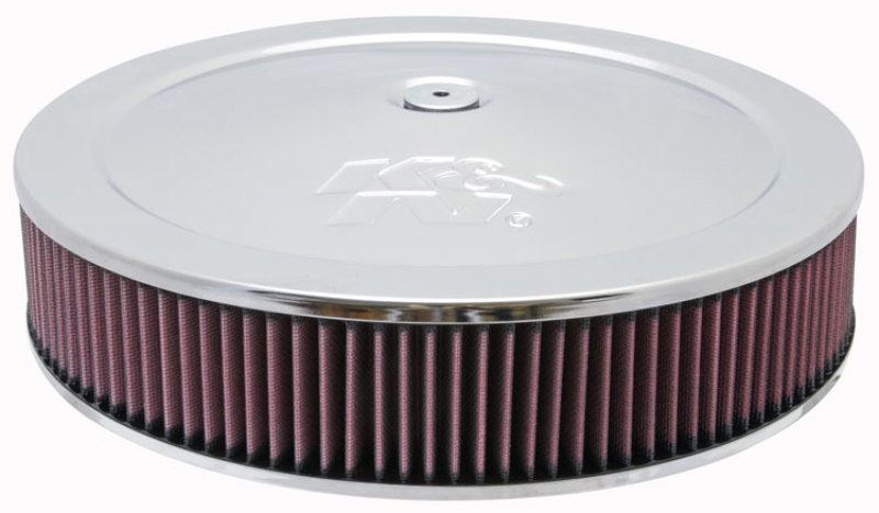 K&N Engineering 601430 | K&N Round Air Filter Assembly 12in ID / 3.063in Height / 5.125in Neck Flange / 7/8in Drop Base