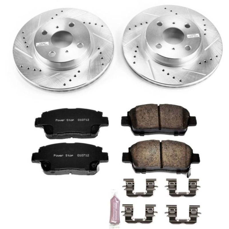 PowerStop k6098 | Power Stop 12-15 Scion iQ Front Z23 Evolution Sport Brake Kit; 2012-2015