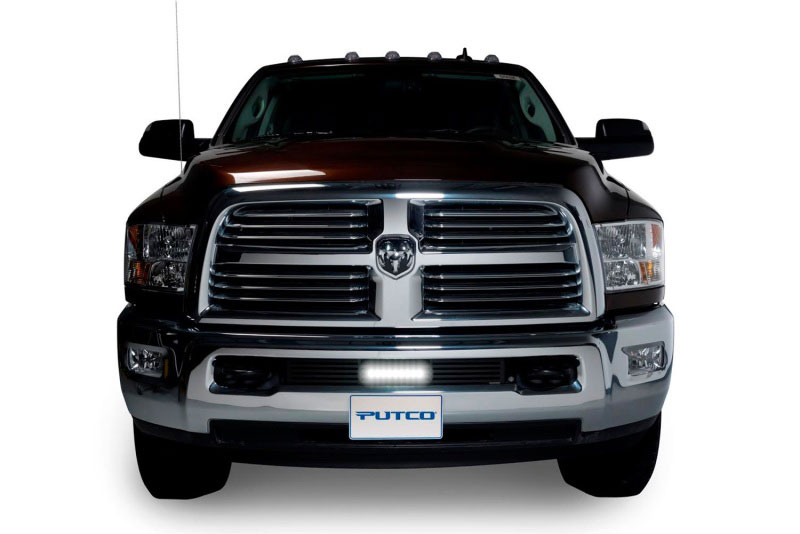 Putco 87175l | 11-18 Ram HD - SS - Bar Style Bumper Grille Inserts w/ 10in Luminix Light Bar (Black); 2011-2018