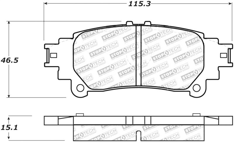 Stoptech 305.13910 | StopTech Street Select Brake Pads Toyota Prius V, Rear; 2012-2017