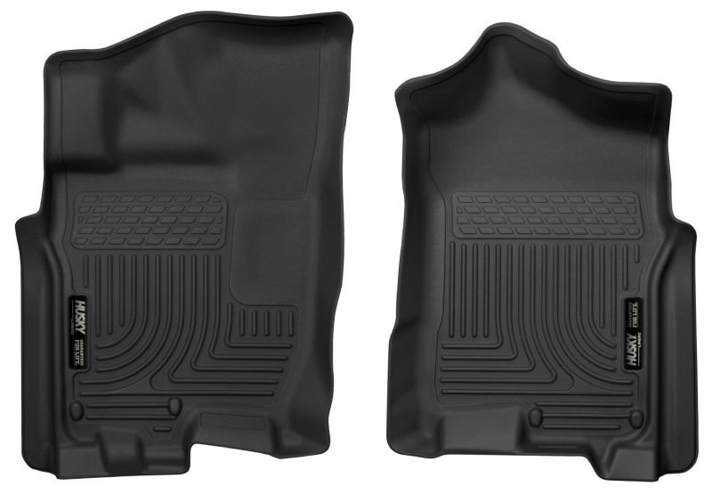 Husky Liners 55451 | 17-24 Nissan Titan Crew Cab/16-24 Titan XD Crew Cab X-Act Front Floor Liner Set Black; 2017-2024