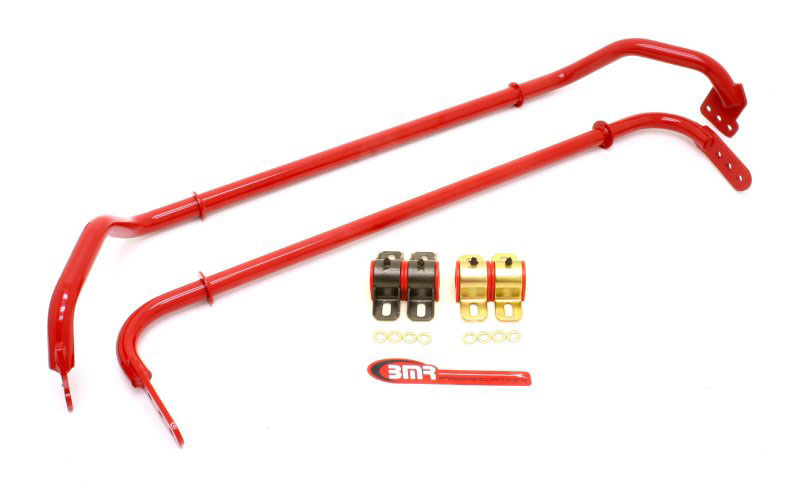 BMR Suspension SB030R | BMR Sway Bar Kit Adjustable With Bushings Front (SB016) And Rear (SB017) for Camaro Red; 2010-2011