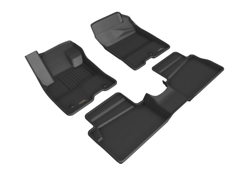 3D Maxpider l1fr14401509 | 3D MAXpider 2022 Ford Maverick Hybrid Kagu 1st & 2nd Row Floormat - Black; 2022-2022