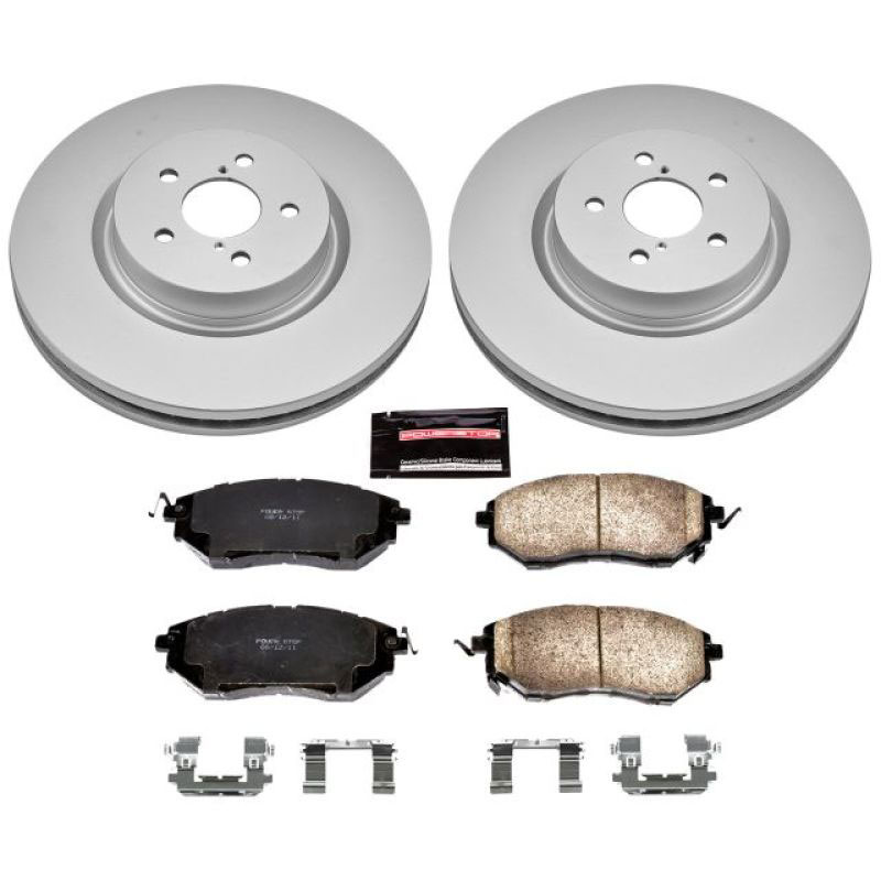 PowerStop crk285 | Power Stop 14-18 Subaru Forester Front Z17 Evolution Geomet Coated Brake Kit; 2014-2018