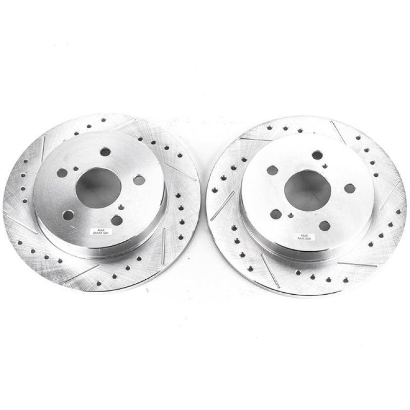 PowerStop jbr1738xpr | Power Stop 2019 Lexus ES350 Rear Evolution Drilled & Slotted Rotors - Pair; 2019-2022