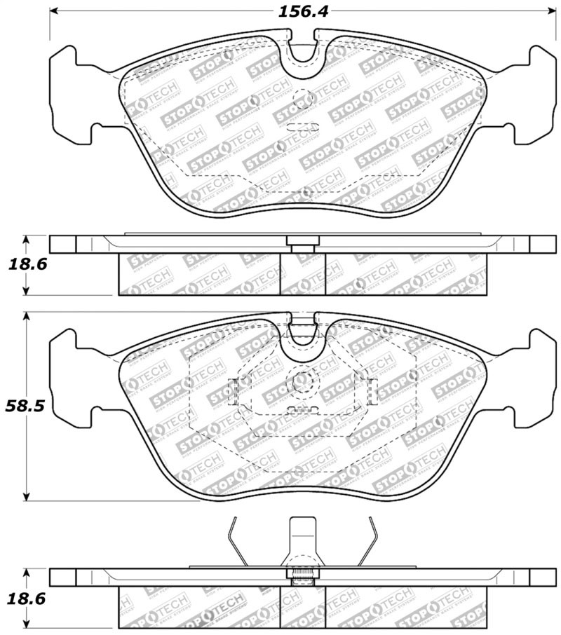 Stoptech 309.06180 | StopTech Sport Brake Pads Volvo S70, Front; 1998-2000