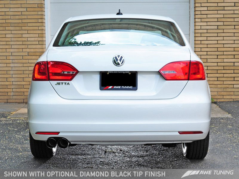 AWE Tuning 3015-23026 | MK6 Jetta TDI Touring Edition Exhaust - Diamond Black Tips; 2011-2013