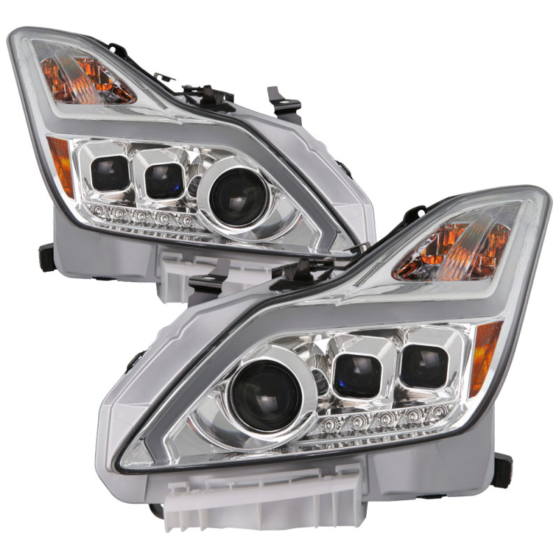 SPYDER 9039355 | xTune Infiniti G37 Coupe 08-15 Projector Headlights w/ Turn Signal - Chrome PRO-JH-IG3708-2D-LB-C; 2008-2015