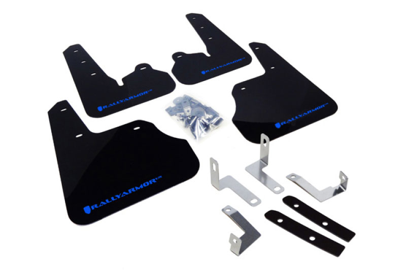 Rally Armor mf22-ur-blk/bl | 12+ Subaru Impreza 5dr Hatch/4dr Sedan UR Black Mud Flap w/ Blue Logo; 2012-2015