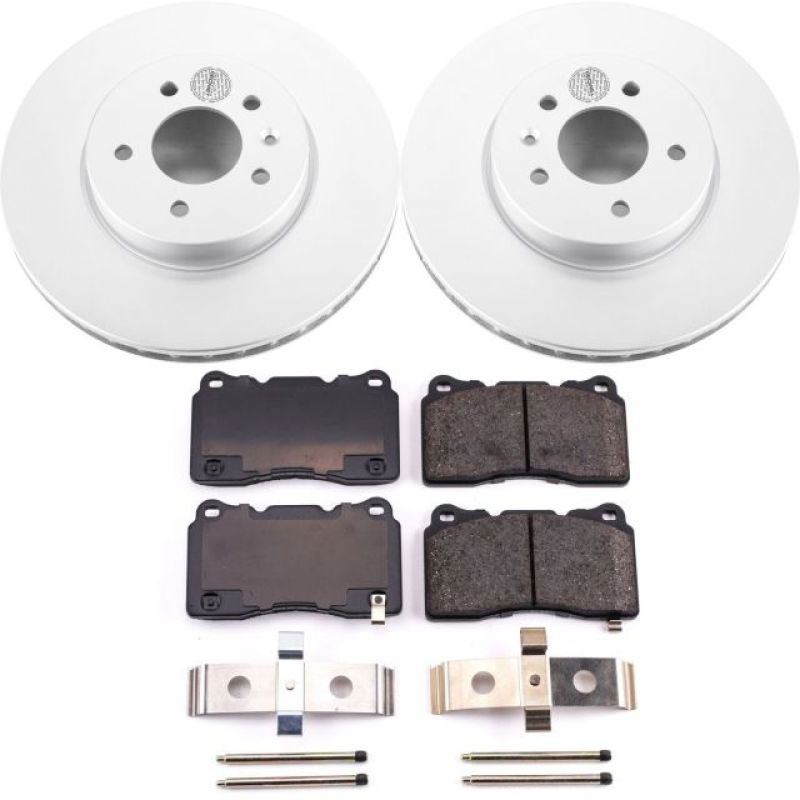 PowerStop crk6389 | Power Stop 13-18 Cadillac ATS Front Z17 Evolution Geomet Coated Brake Kit; 2013-2018