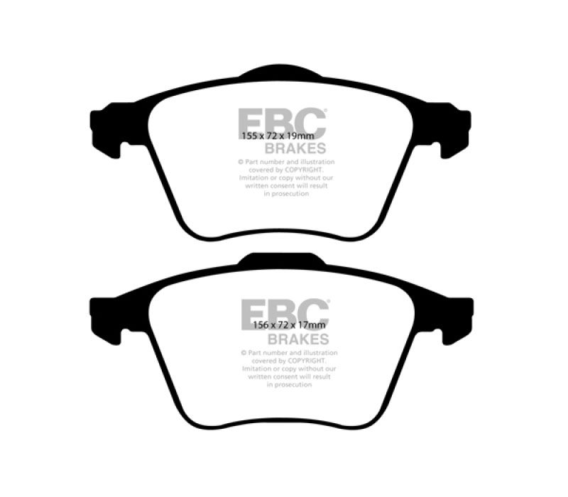 EBC dp21679 | 08-10 Volvo S60 2.5 Turbo T5 Greenstuff Front Brake Pads; 2008-2010