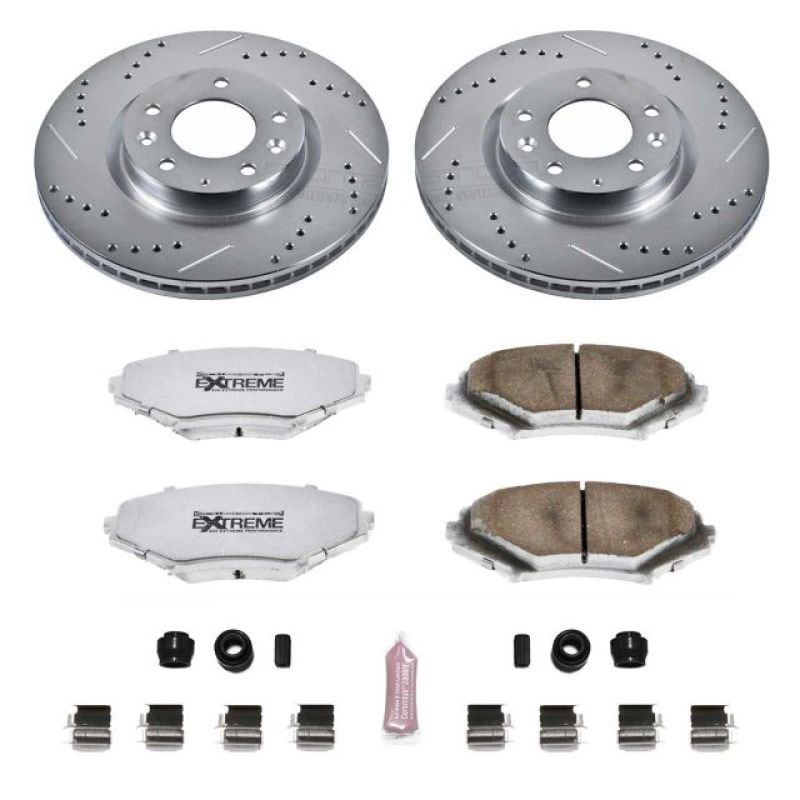 PowerStop k2964-26 | Power Stop 04-08 Mazda RX-8 Front Z26 Street Warrior Brake Kit; 2004-2008