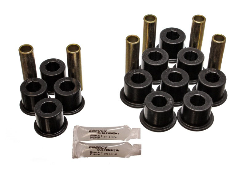 Energy Suspension 5.2113g | 97-04 Dodge Dakota 2WD / 87-04 4WD Black Rear Leaf Spring Bushing Set; 1997-2004