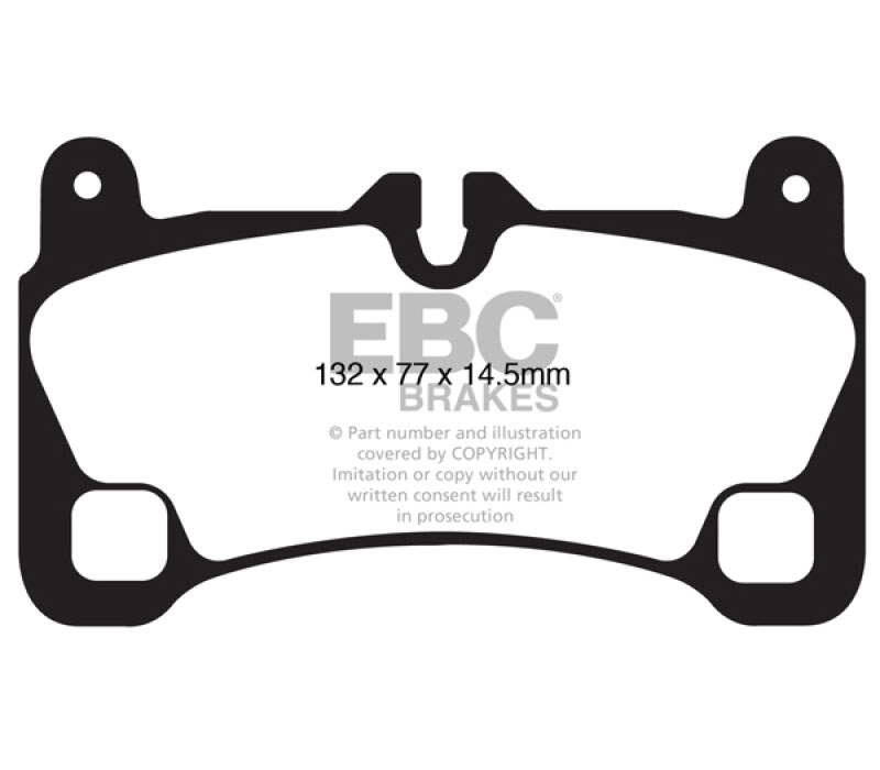 EBC dp31836c | 08-09 Volkswagen Touareg 3.6 (2 holes at bottom of backplate) Redstuff Rear Brake Pads; 2008-2009