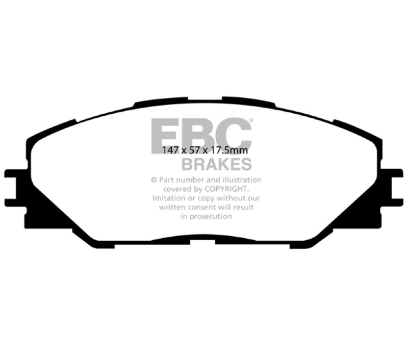 EBC dp41792r | 09-10 Pontiac Vibe 2.4 2WD Yellowstuff Front Brake Pads; 2009-2010