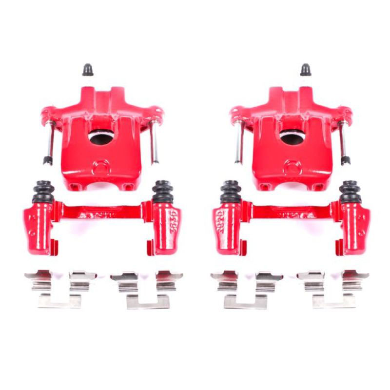 PowerStop s2696 | Power Stop 05-07 Toyota Avalon Rear Red Calipers w/Brackets - Pair; 2005-2007