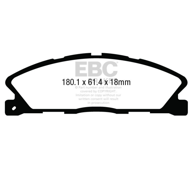 EBC dp23019 | 13+ Ford Taurus 3.5 Twin Turbo SHO Greenstuff Front Brake Pads; 2013-2023