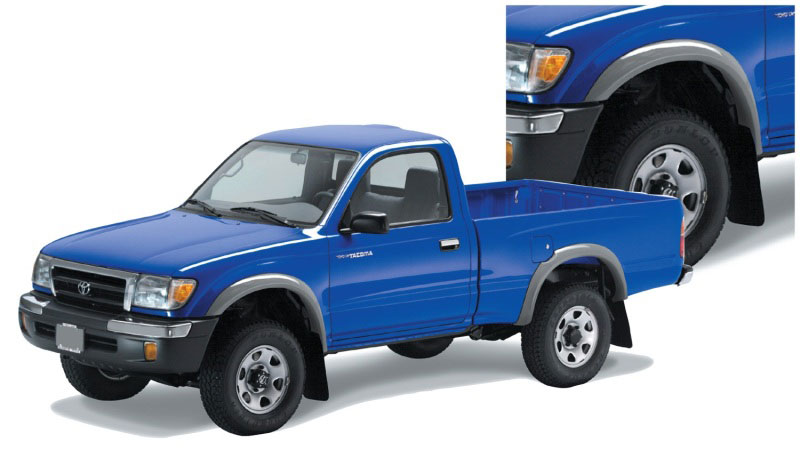 Bushwacker 31911-11 | 95-04 Toyota Tacoma Fleetside Extend-A-Fender Style Flares 4pc w/ 4WD Only - Black; 1995-2004