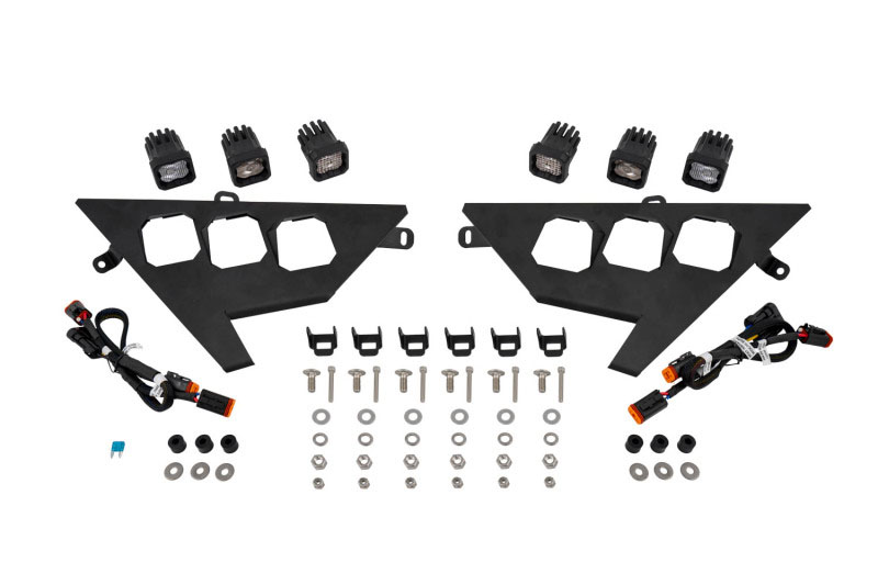 Diode Dynamics dd7645 | 20-Present Polaris RZR C1 Headlamp Kit Sport - White ABL (Pair); 2020-2023