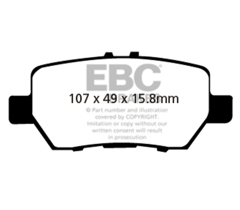 EBC dp21736 | 05-08 Acura RL 3.5 Greenstuff Rear Brake Pads; 2005-2008