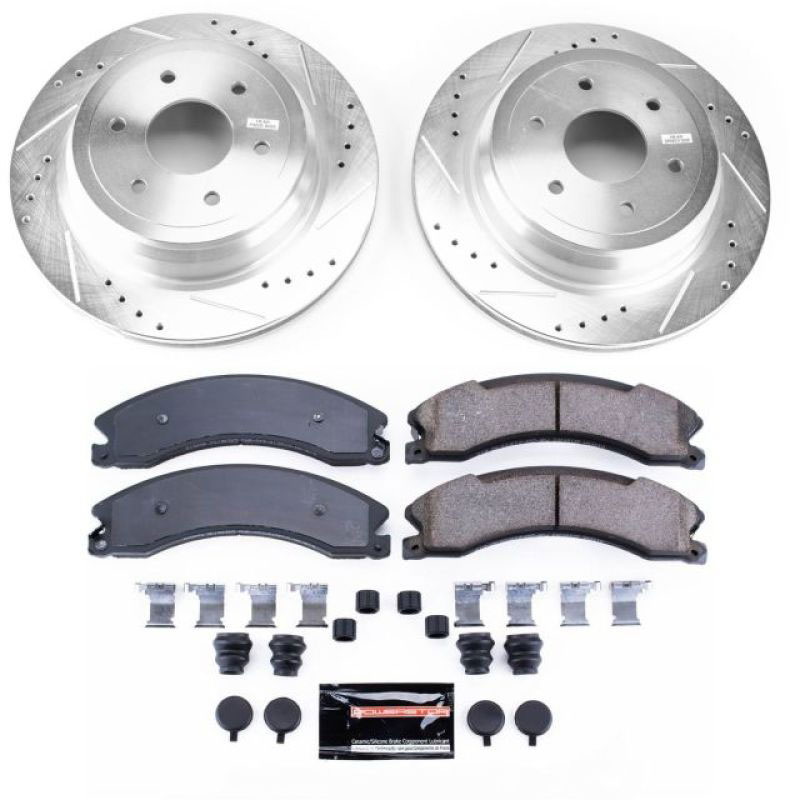 PowerStop k7877 | Power Stop 16-18 Nissan Titan XD Rear Z23 Evolution Sport Brake Kit; 2016-2018