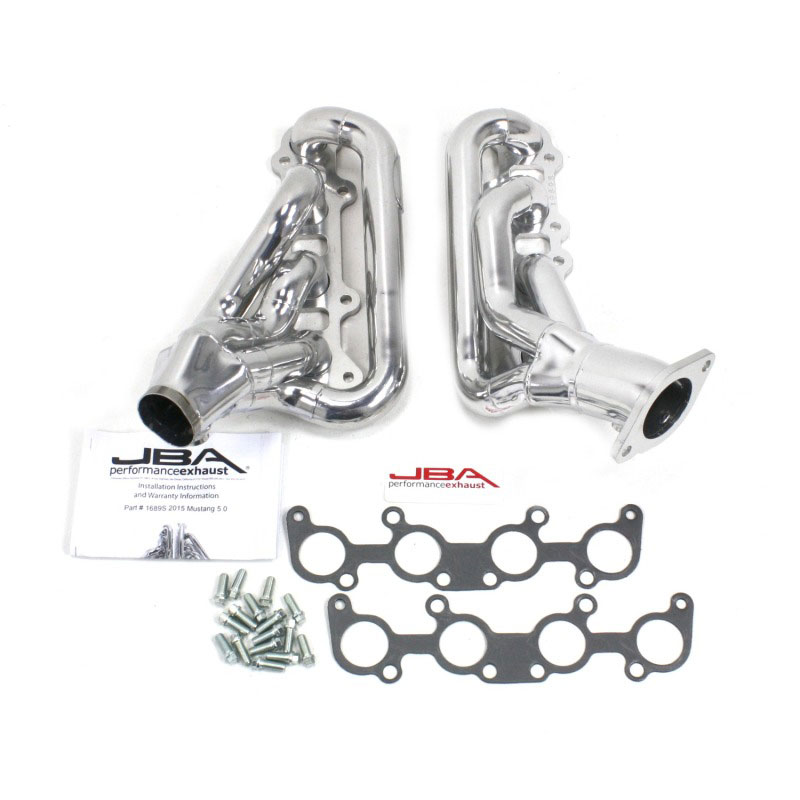 JBA 1689sjs | 15-20 Ford Mustang 5.0L 1-3/4in Stainless Steel Silver Ceramic Shorty Header; 2015-2020